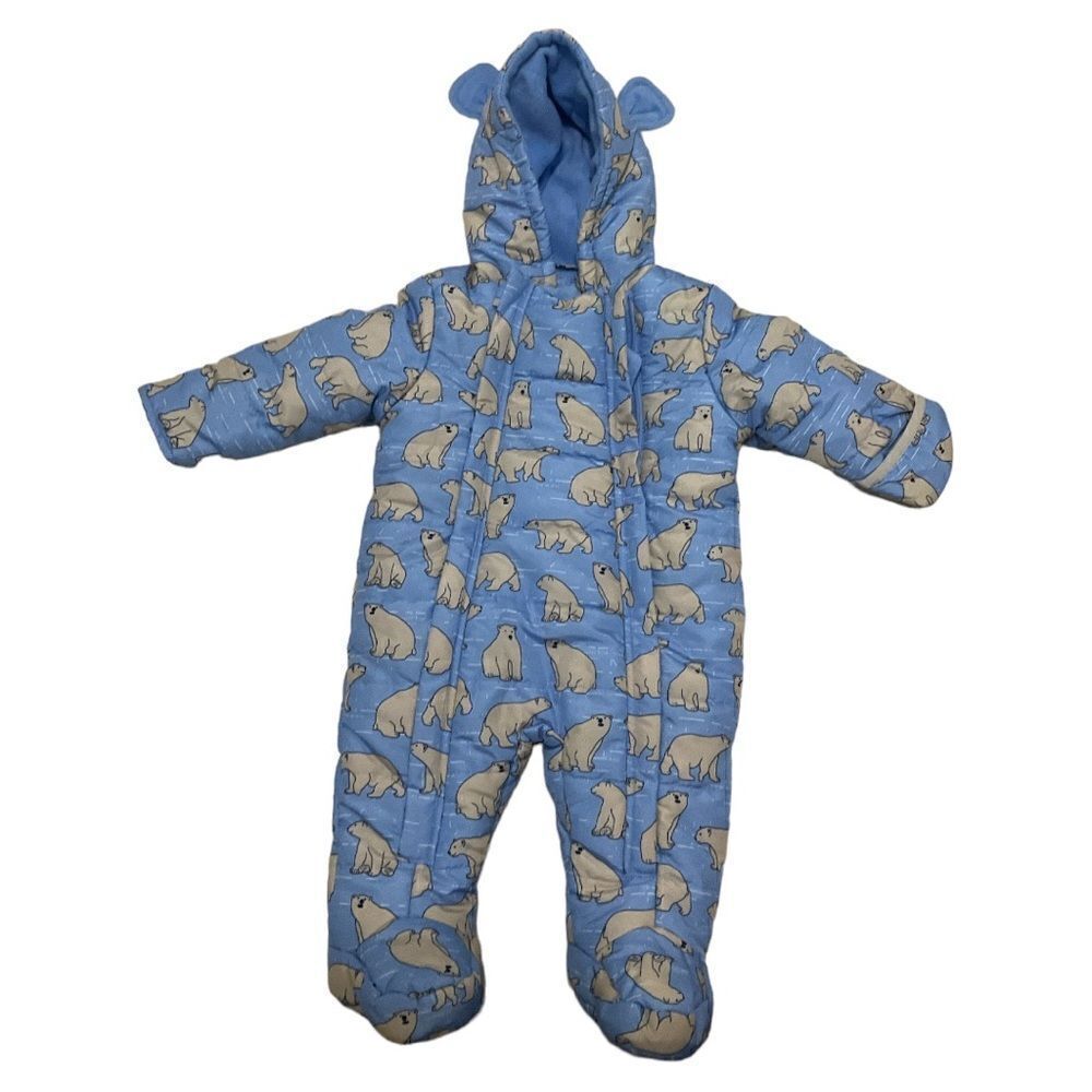 Polar Bears Baby Snowsuit Fleece Size 12M